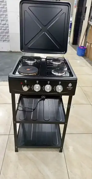 Nunix 3+1 Gas Cooker With Shelves Nu/Nix/4*1
