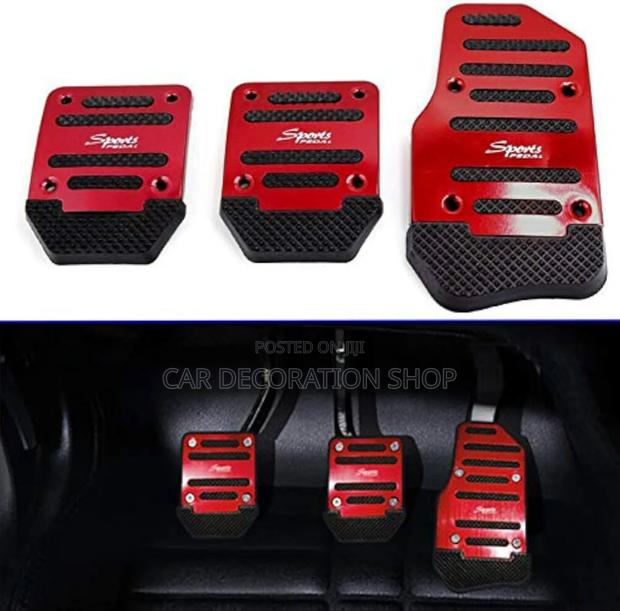 Red Car Sport Nonslip Alloy Pedal Manual Pad