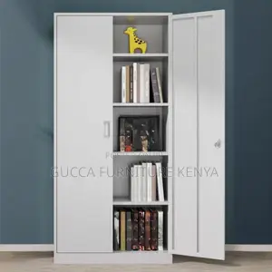 Cabinets:Heavy-Duty Office Locker Unit 2-Door Steel