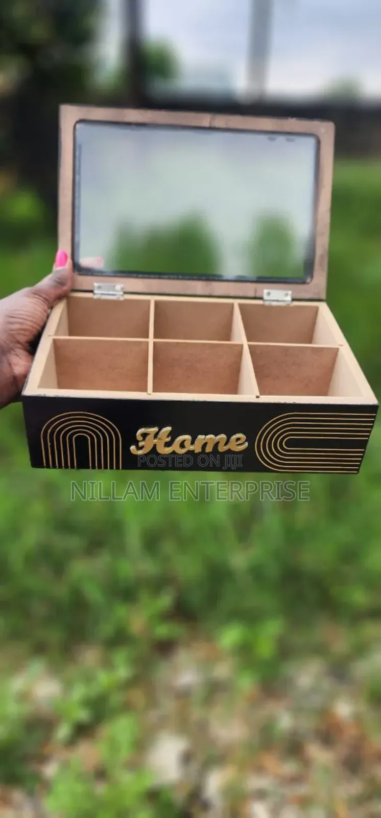 6 Compartments Wooden Teabag / Coffee Organizer*