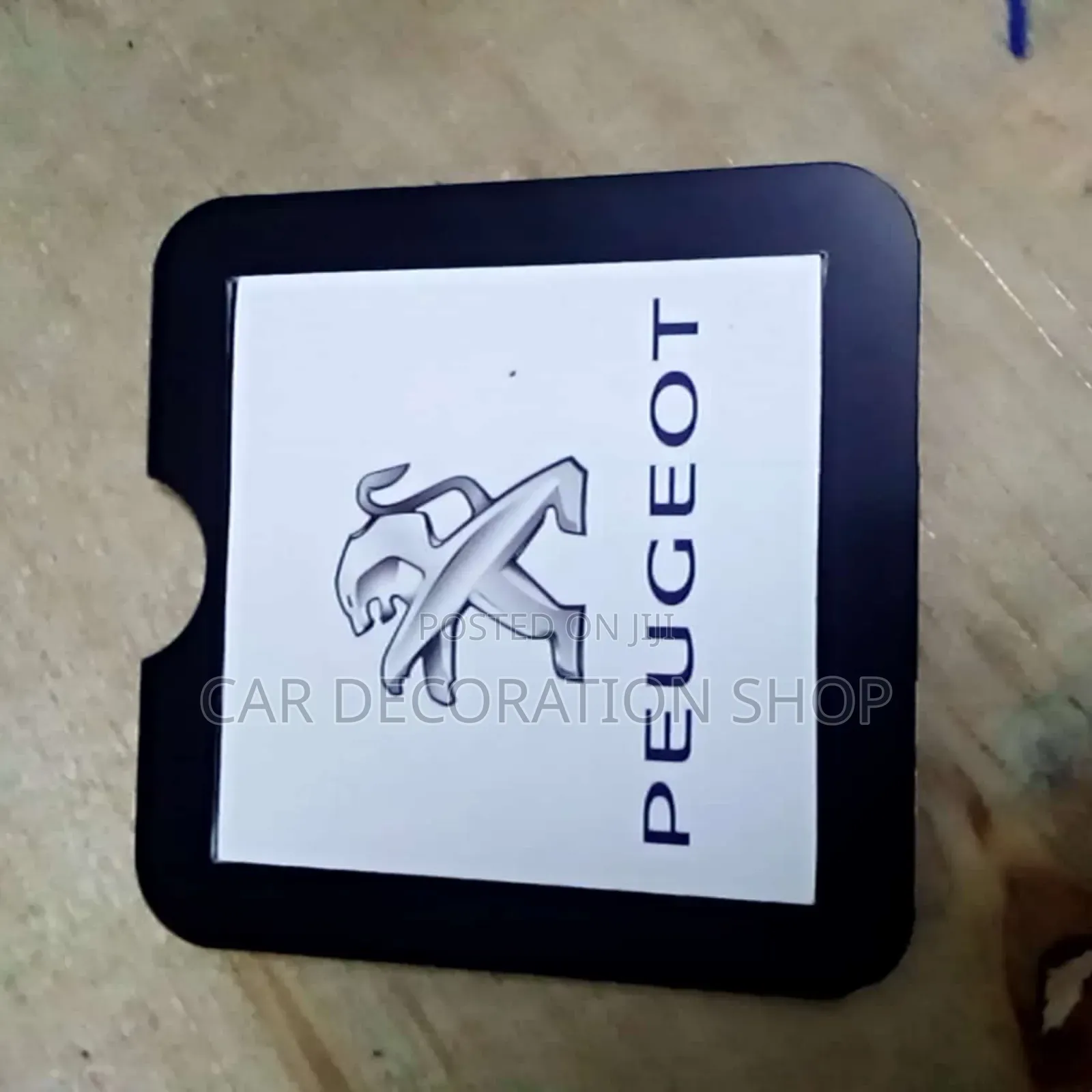 Peugeot Cars Black Digital Insurance Paper Holder