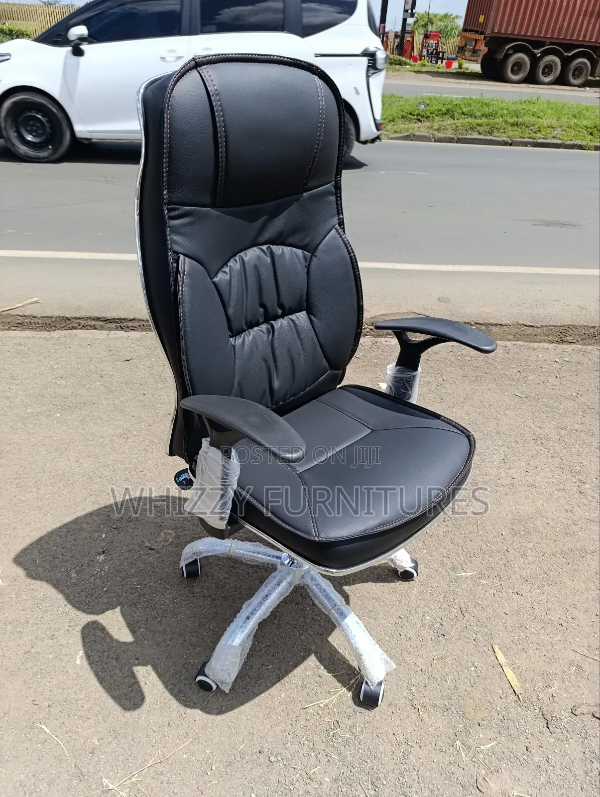 High Black Chair
