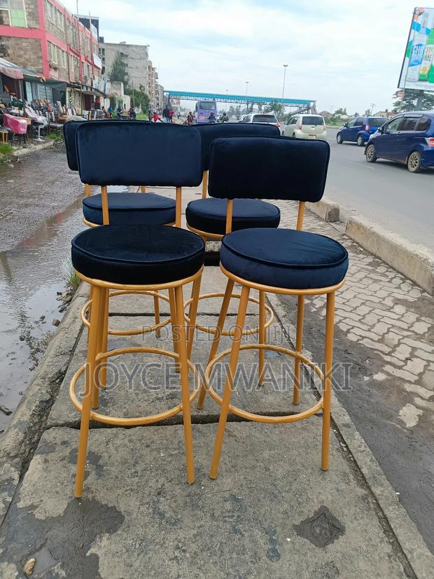 Black/Gold Bar Stools or Counter Stools  - thumbnail 2