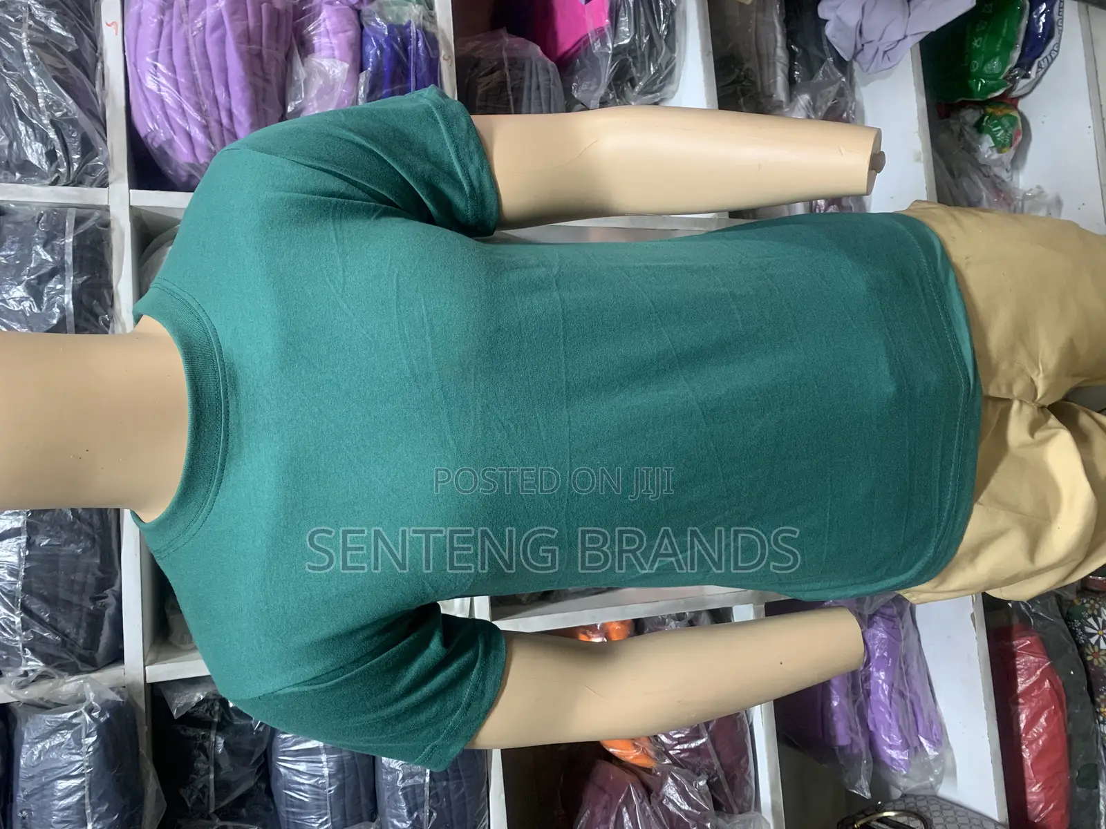 Darkgreen Plain Tshirts