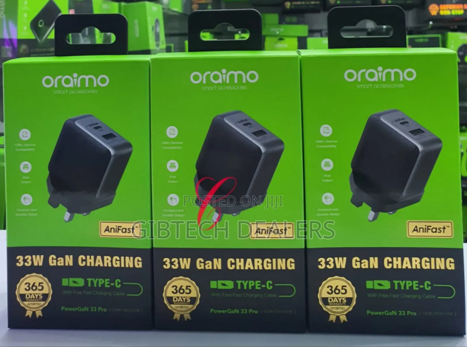 Oraimo Powergan 33 Pro Ocw-7331u+C54 *33w* Gan Charger
