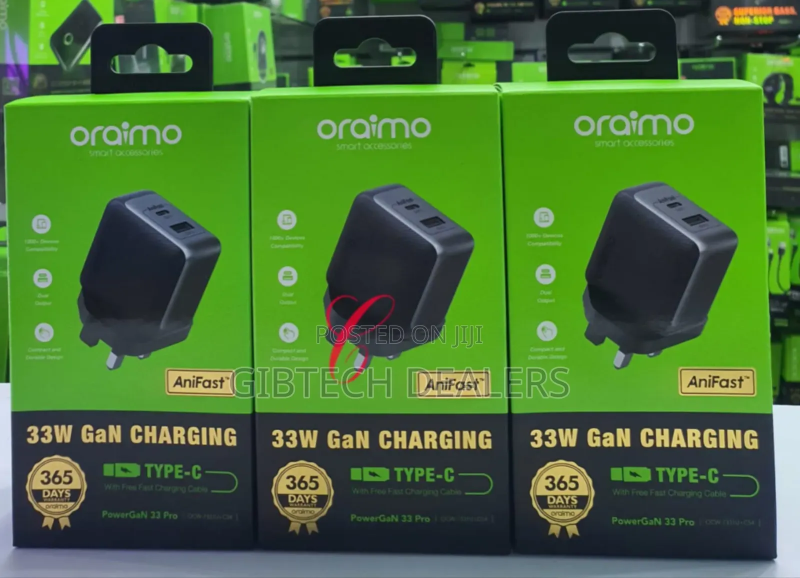 Oraimo Powergan 33 Pro Ocw-7331u+C54 *33w* Gan Charger