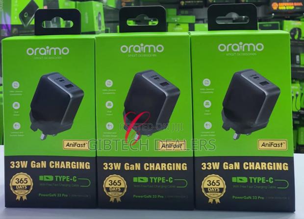 Oraimo Powergan 33 Pro Ocw-7331u+C54 *33w* Gan Charger - thumbnail 2