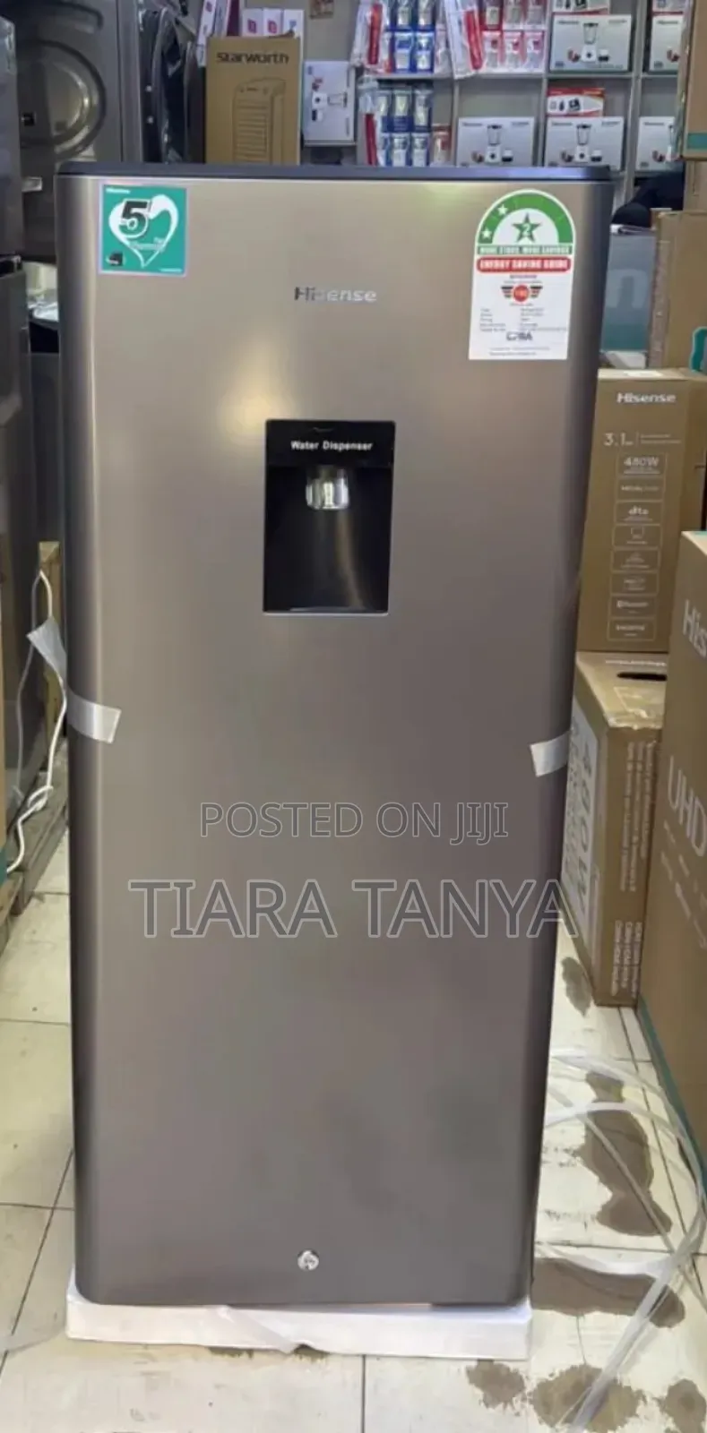 Hisense Single Door With Water Dispenser 176 Litres