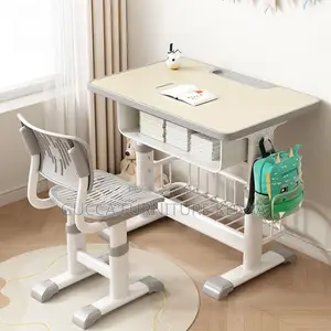 Kid's Furniture:Light Yellow Home Children's Desk With Chair