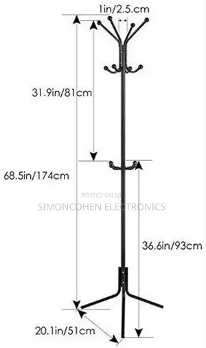 Heavy Duty Metallic Coat Hanger Stand