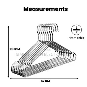 10pcs Pack Stainless Steel Hangers