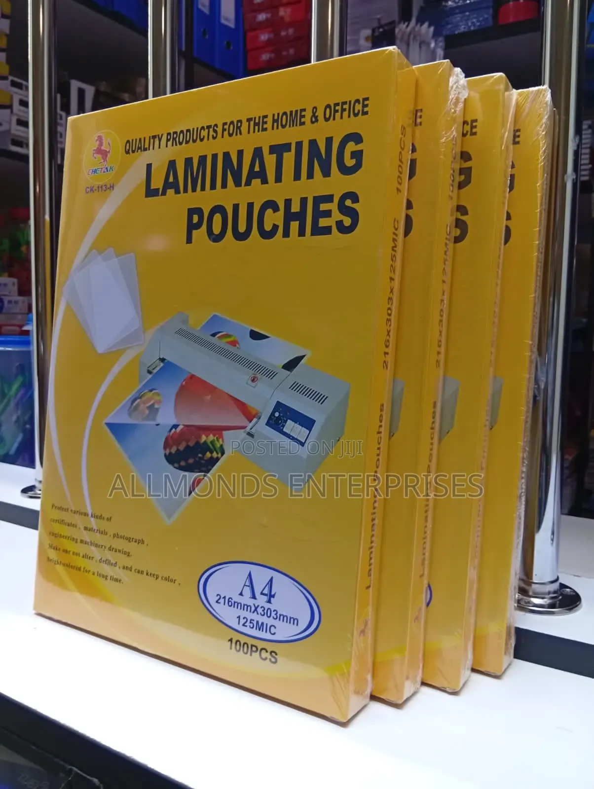 A4 Laminating Pouches Films (Chetak) - A Ream of 100pcs