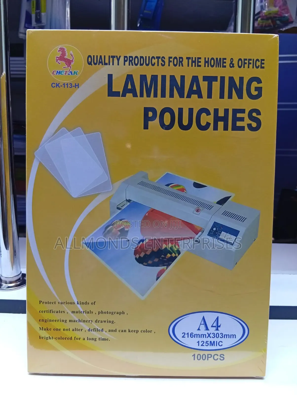 A4 Laminating Pouches Films (Chetak) - A Ream of 100pcs