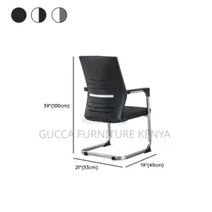 Office Chairs:Fixed Grey Mesh Executive Office Chair