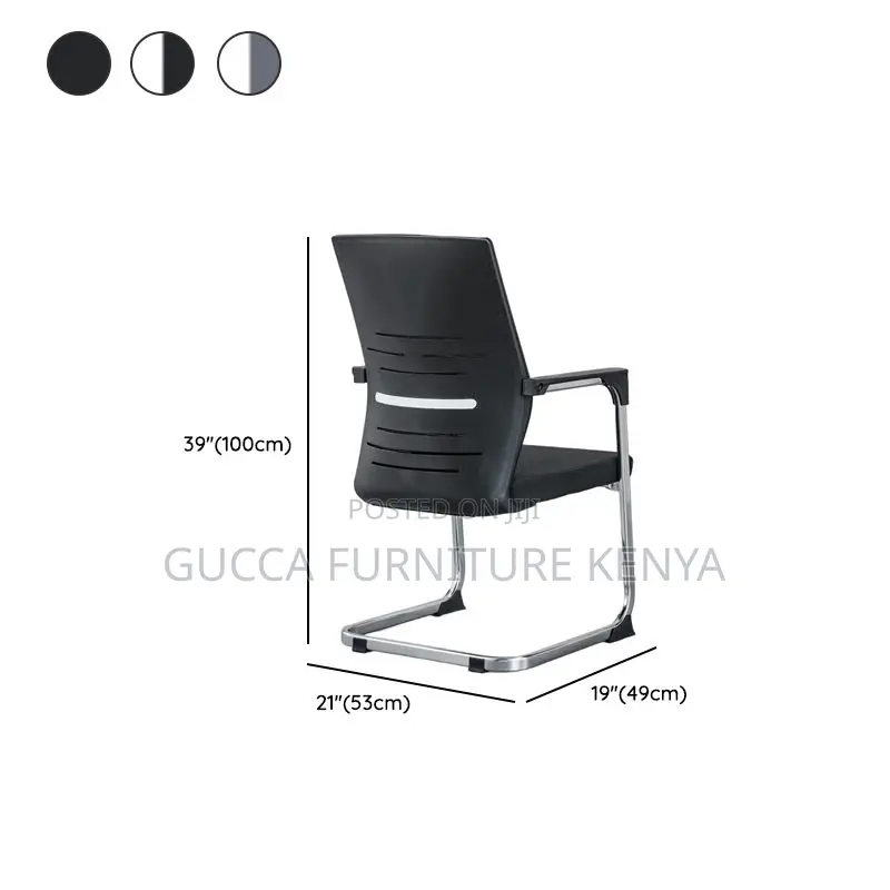 Office Chairs:Fixed Grey Mesh Executive Office Chair