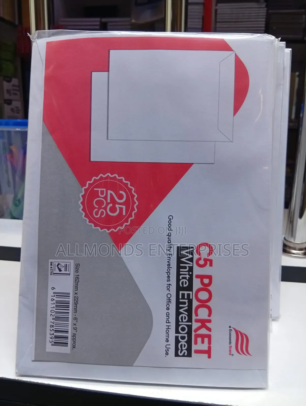 C5/A5 Pocket White Envelope (Economics)- 1piece
