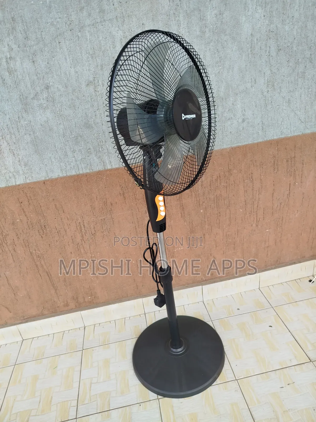 Premier 16-Inch Stand Fan With a Round Base