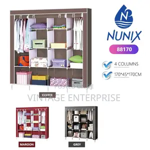 3 Colum Metallic Wardrobe