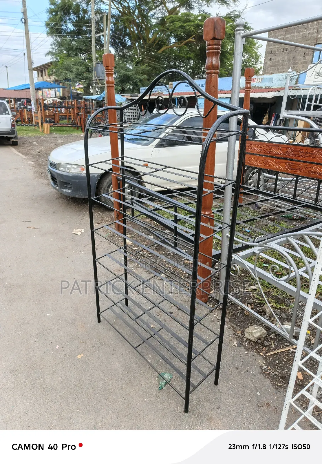 Modern Metallic Shoe Rack 5 Fitt By 80 Centimeters