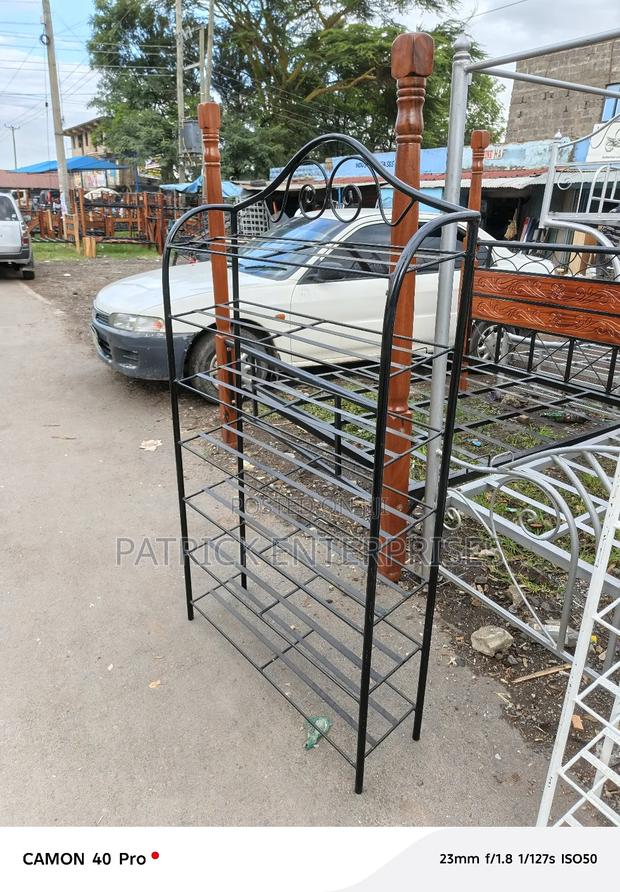 Modern Metallic Shoe Rack 5 Fitt By 80 Centimeters - thumbnail 2