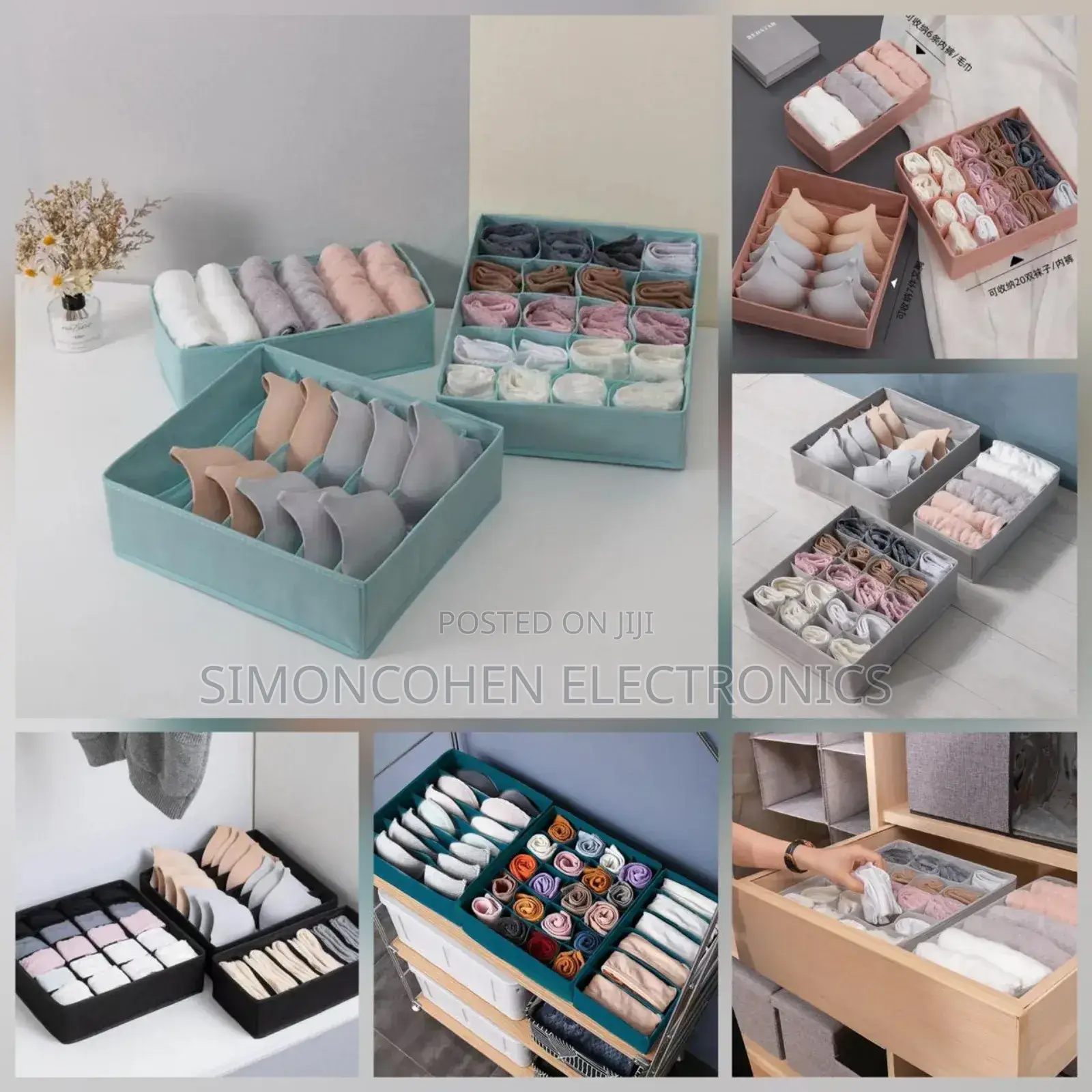 Modern Underwear Storage Box Set of 3