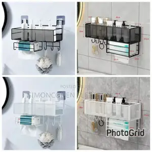 Mesh Bathroom Organizer With Adhesive Stickers
