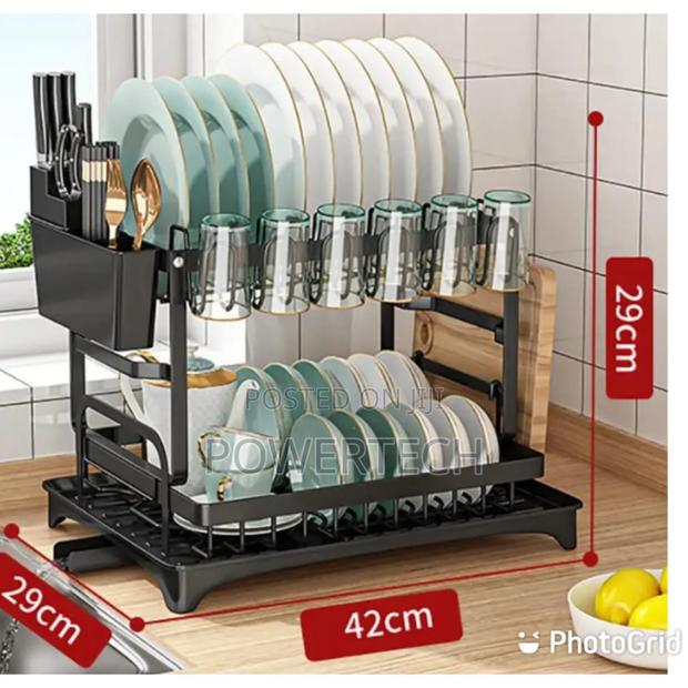 2 Layer Black Advanced With Drainer - main view