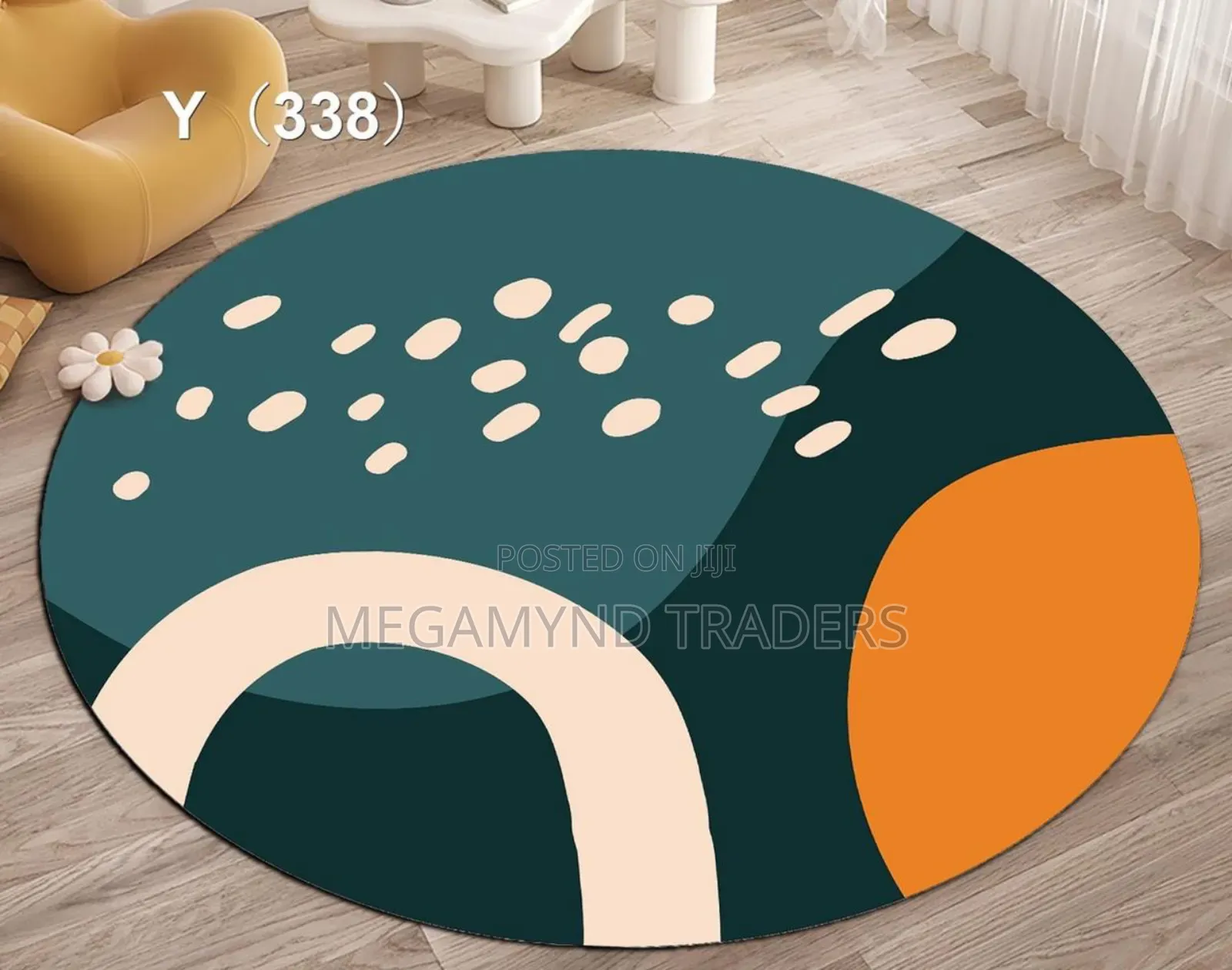Round Carpet Soft Fleece Mat/Antislip Mat