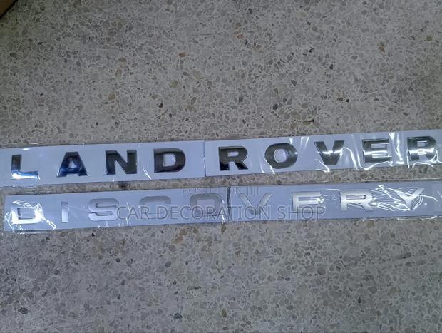 Black Land Rover or Chrome Discovery Decal Boot Badge(Per Pc