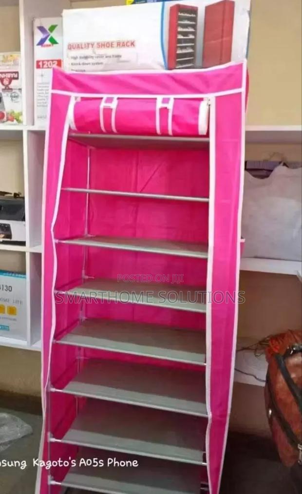 10 Layer Single Row Zipper Portable Shoe Cabinet