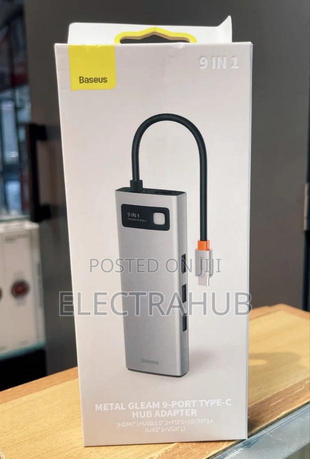 Baseus Metal Gleam 9 Port Hub Adapter Brand New Sealed