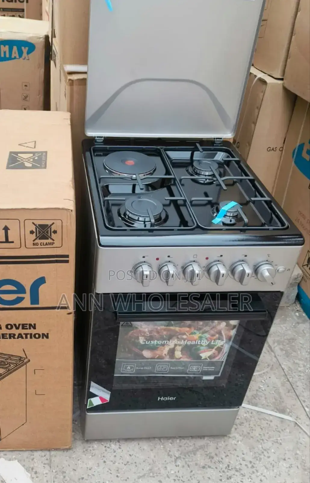 50*60 Haier 3 Gas + 1 Electric Cooker With Electric Oven