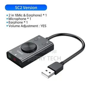 Orico Sc2 External Usb Sound Card Audio Jack 3.5mm Cable Ada