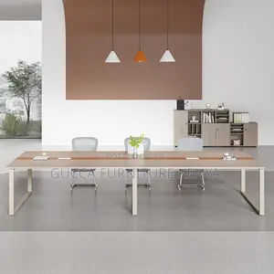 Boardroom Tables: 240cm Natural Wood Office Business Table