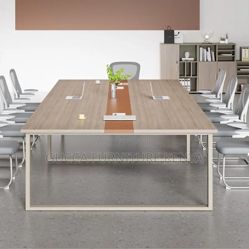Boardroom Tables: 240cm Natural Wood Office Business Table