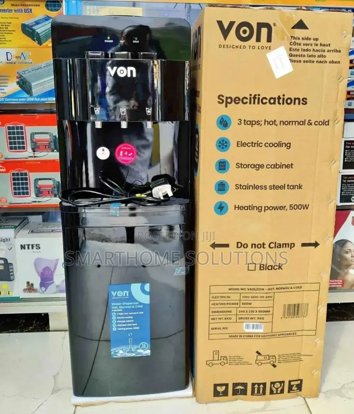 Von Black 3 Taps Hot Andcold Compressor Cooling.