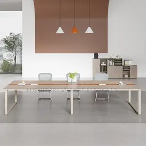 Boardroom Table: 240cmlarge Natural Wood Collaboration Table