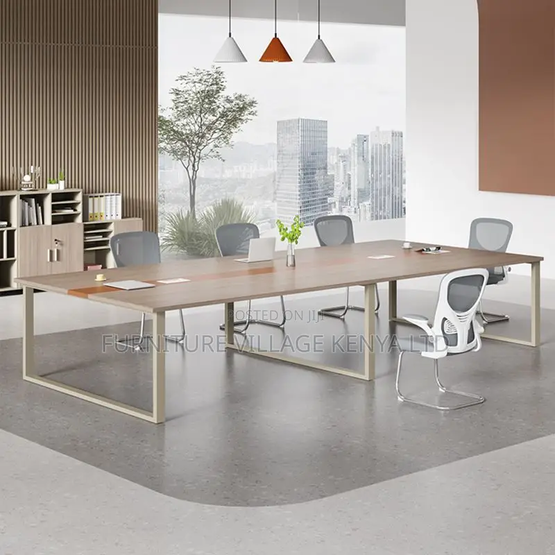 Boardroom Table: 240cmlarge Natural Wood Collaboration Table