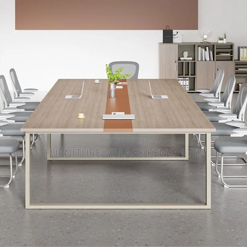 Boardroom Table: 240cmlarge Natural Wood Collaboration Table