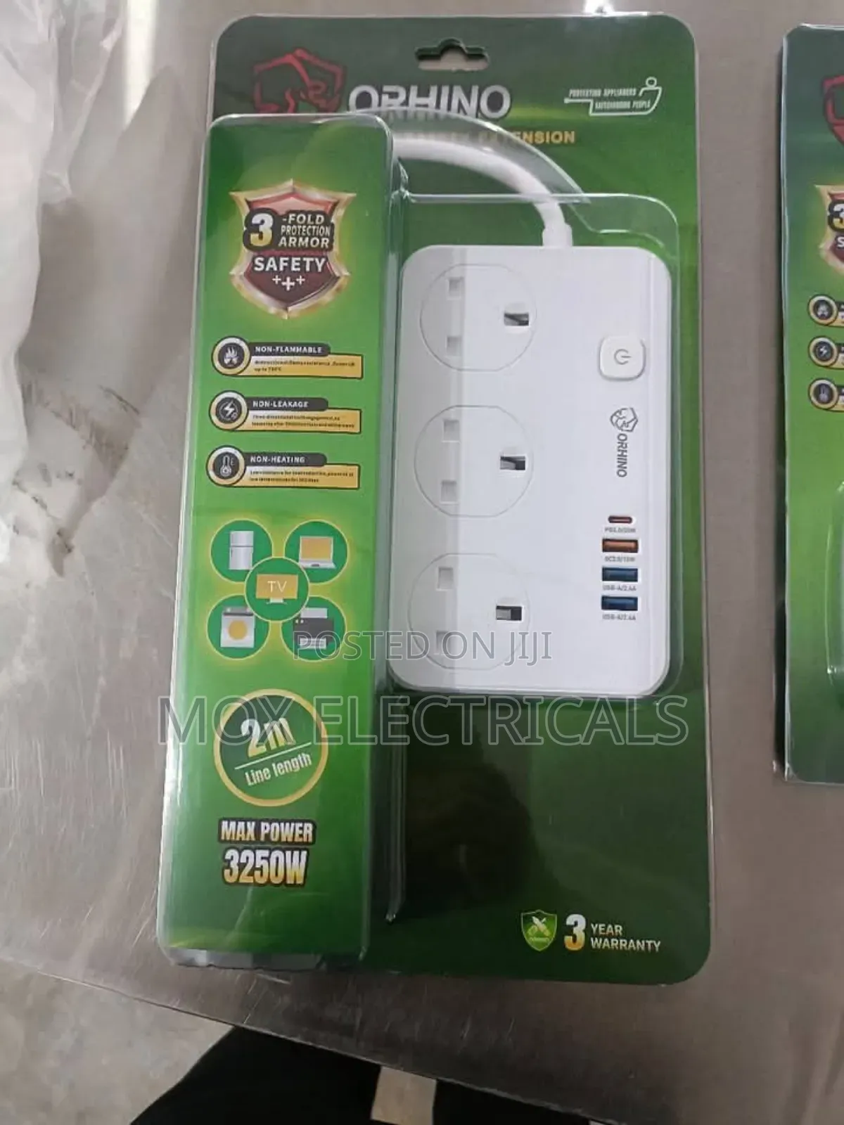 3-Fold Armor Safety Extension(With Usb)
