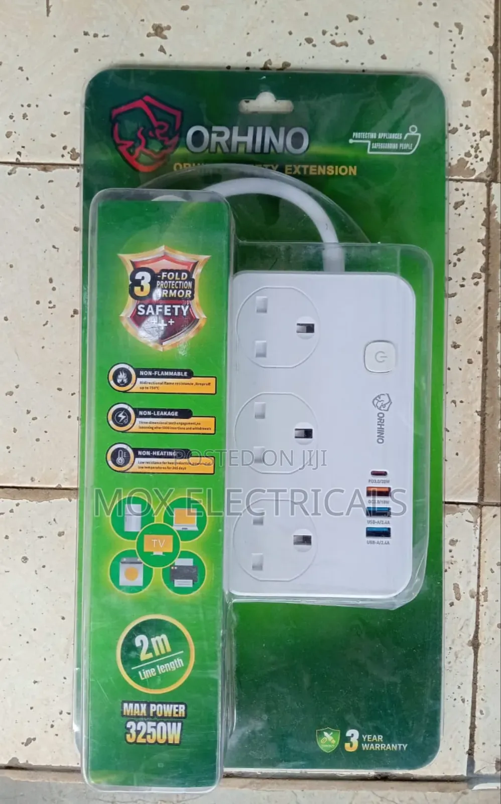 3-Fold Armor Safety Extension(With Usb)