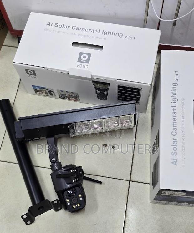 4g CCTV Solar PTZ Camera With 180watts Solar Floodlight - main view