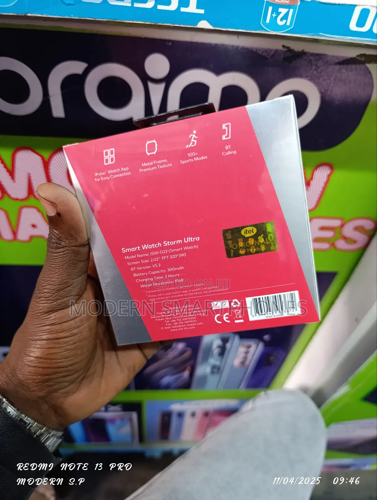 Itel Storm Ultra Smartwatch
Receive Call and Message Alerts