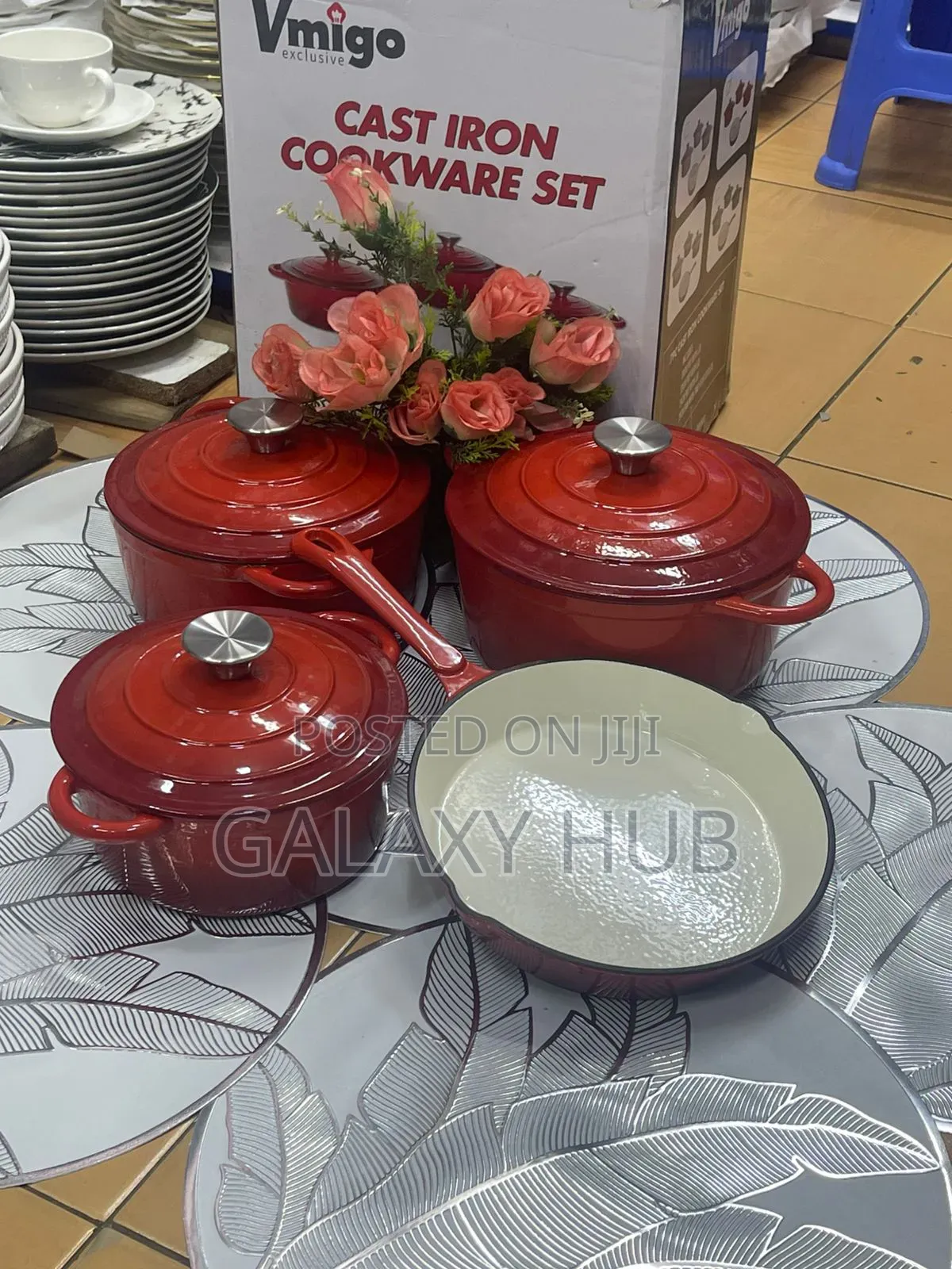 Cast Iron Set 
7 PCS Set 
3 Sufurias 
3 Lids