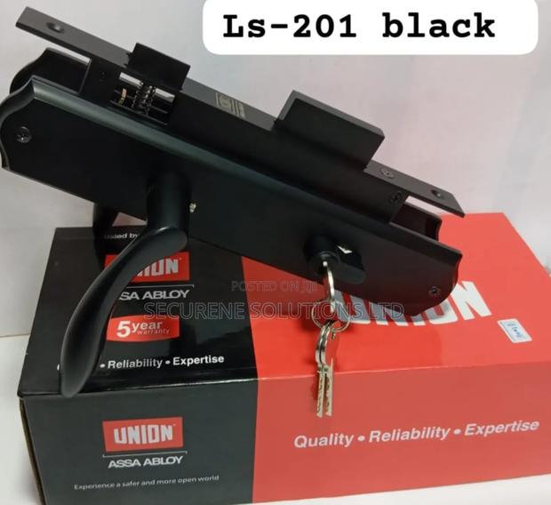 Black Union Assa Abloy Double Throw Action Deadbolt, Ls-201 - main view