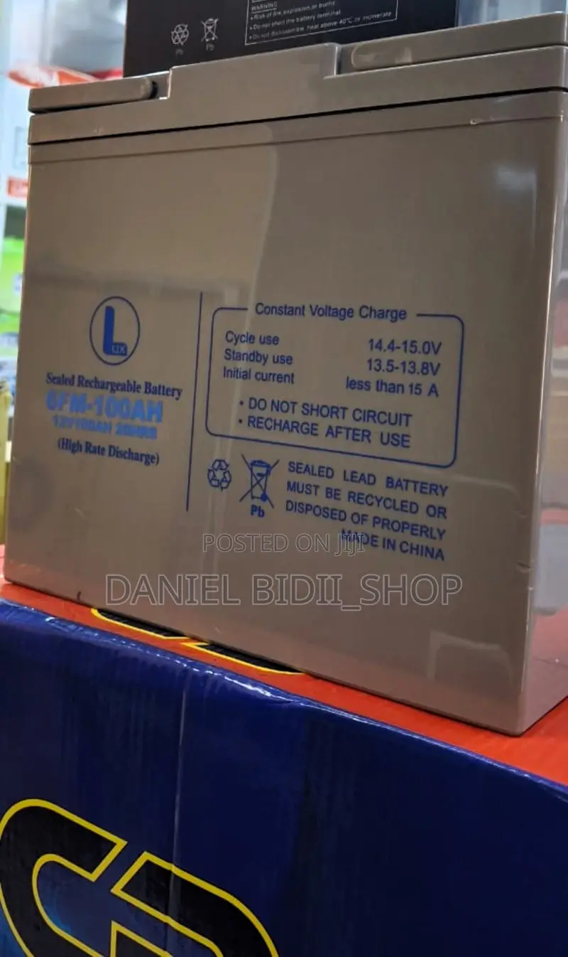 Sealed Rechargeable Backup Battery 100ah 12v