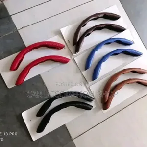 Carbon Fiber Finis Style 2pc Clip on Steering Coverin Colors