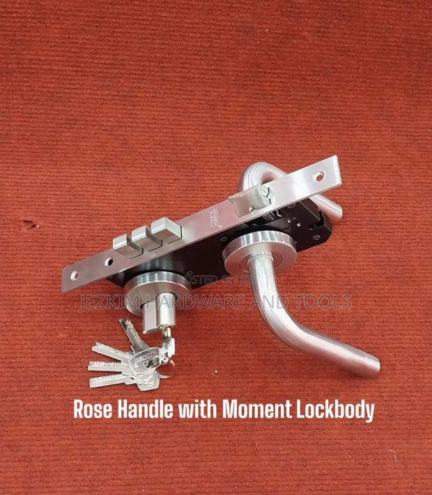 Door Lock With Rose Handles - main view