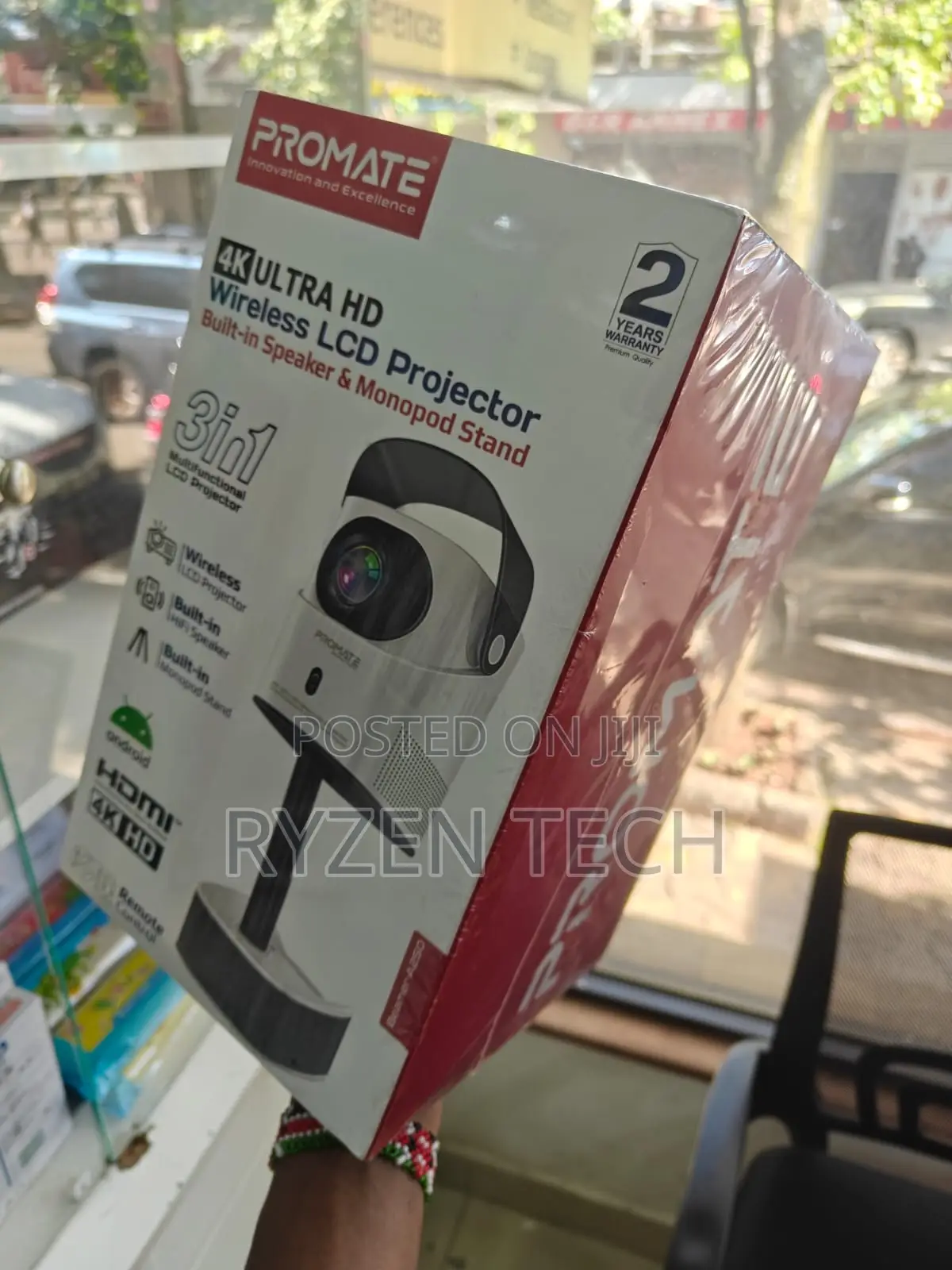 Promate Beamer-A250, Ultra Hd Wireless LCD Projector