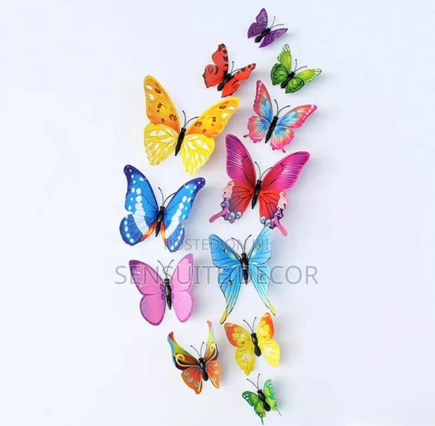 Kids Room Decorational 3d Butterfly Wall Sticker - thumbnail 3